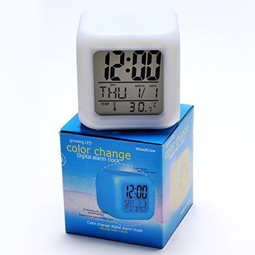 7 Colour Changing LED Digital Alarm Clock Table Watch Multicolour GenzVybs